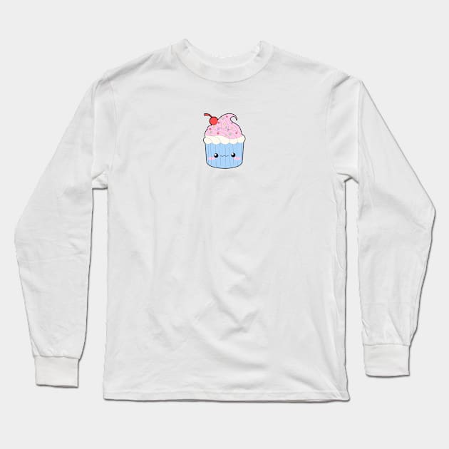 Cute Cupcake Long Sleeve T-Shirt by sambeawesome